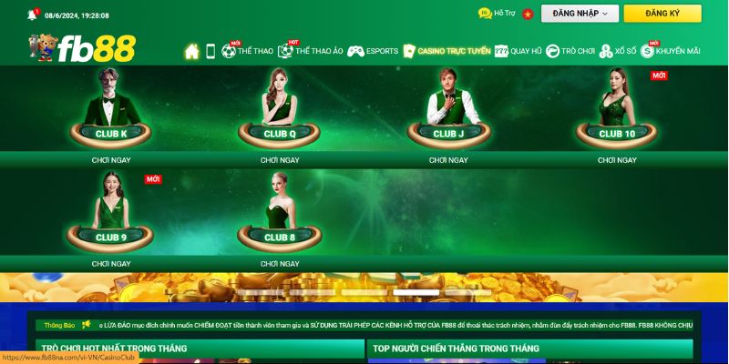 Chơi bài cào tại sảnh Casino trực tuyến 